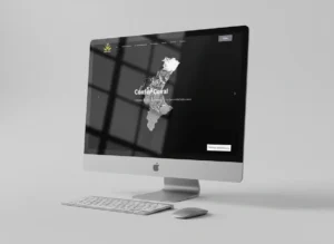 Mockup en escritorio de la portada de la web de Confer Coval, diseñada por Creatias Estudio