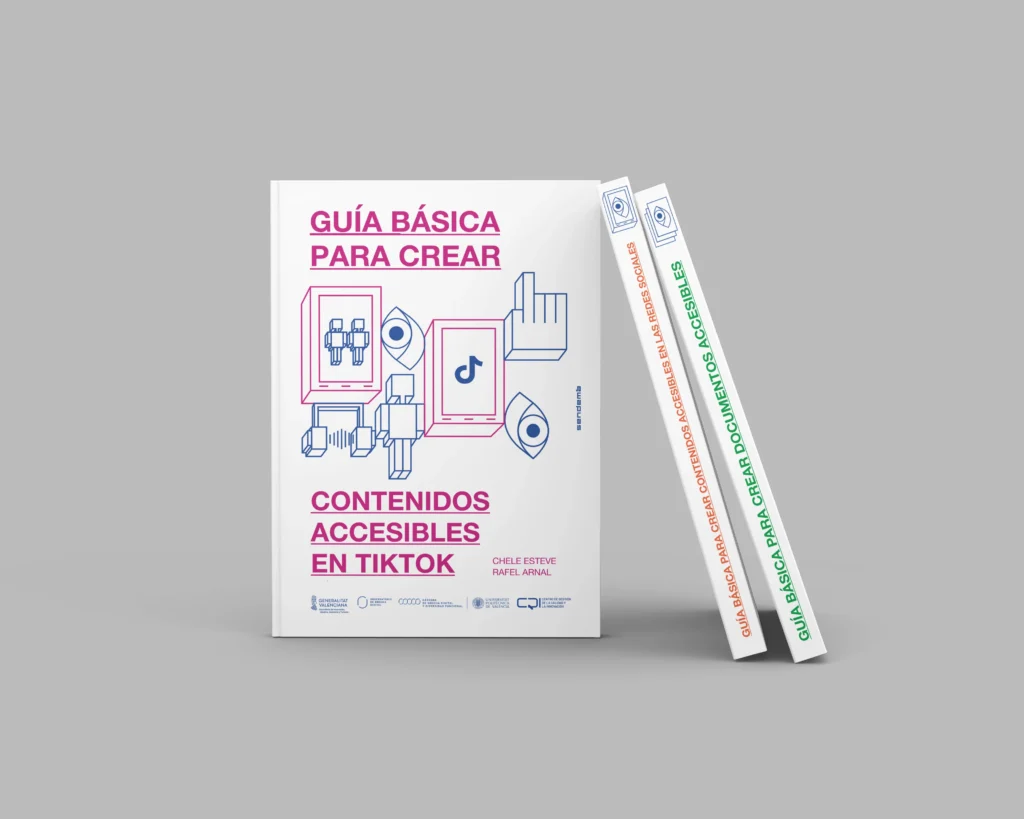 Cubierta de la Guía Básica para Crear Contenidos Accesibles en TikTok de la colección DICATIC, diseñado por Creatias Estudio