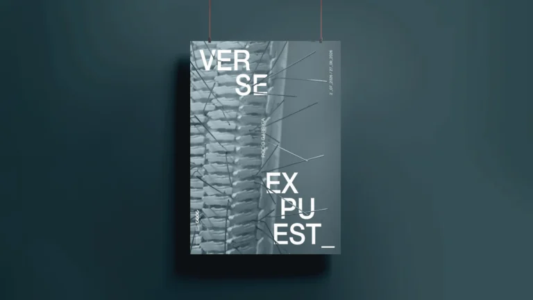 Cartel de la exposición Verse expuest_ de Rocío Garriga, diseñado por Creatias Estudio