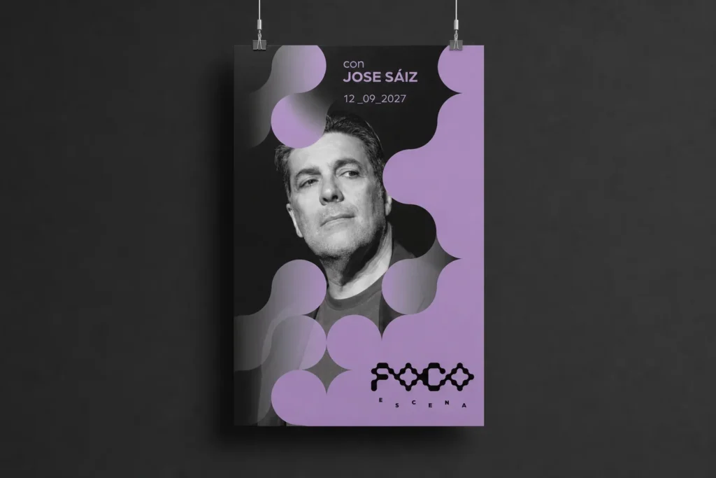 Cartel de Foco Abierto Escena del Teatre Flumen, diseñado por Creatias Estudio